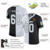 Custom Black Silver-White Split Fashion Football Jersey