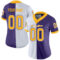 split_0226-1 Custom Purple Gold-White Split Fashion Football Jersey