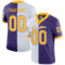 split_0226 Custom Purple Gold-White Split Fashion Football Jersey