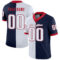 split_0227 Custom Navy White-Scarlet Split Fashion Football Jersey