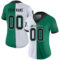 split_0230-1 Custom Kelly Green Black-White Split Fashion Football Jersey