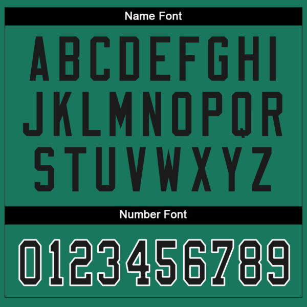 Custom Kelly Green Black-White Split Fashion Football Jersey