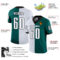 split_0231-2 Custom Midnight Green White-Black Split Fashion Football Jersey