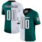 split_0231 Custom Midnight Green White-Black Split Fashion Football Jersey