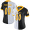 split_0232-1 Custom Black Gold-White Split Fashion Football Jersey