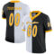 split_0232 Custom Black Gold-White Split Fashion Football Jersey