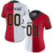 split_0233-1 Custom Red Black-White Split Fashion Football Jersey