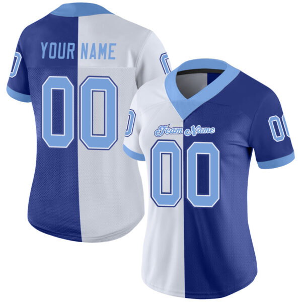 split_0238-1 Custom Royal Light Blue-White Split Fashion Football Jersey
