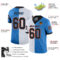 split_0239-2 Custom Powder Blue Black-White Split Fashion Football Jersey