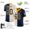 split_0240-2 Custom Cream Navy-Gold Split Fashion Football Jersey