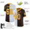 split_0242-2 Custom Brown Gold-White Split Fashion Football Jersey