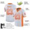 Custom White Orange-Red Drift Fashion Football Jersey