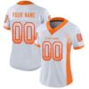 Custom White Orange-Red Drift Fashion Football Jersey