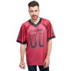 Custom Red Black-Orange Drift Fashion Football Jersey