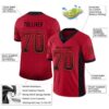 Custom Red Black-Orange Drift Fashion Football Jersey