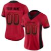 Custom Red Black-Orange Drift Fashion Football Jersey