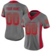 Custom Gray Red-Orange Drift Fashion Football Jersey