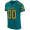 teal_0003-2 Custom Teal Old Gold-Black Mesh Authentic Football Jersey