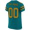 teal_0003-3 Custom Teal Old Gold-Black Mesh Authentic Football Jersey
