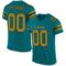 teal_0003 Custom Teal Old Gold-Black Mesh Authentic Football Jersey