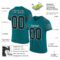 Custom Teal Black-White Mesh Authentic Football Jersey