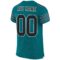 Custom Teal Black-White Mesh Authentic Football Jersey