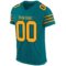teal_0006-2 Custom Teal Gold-Black Mesh Authentic Football Jersey