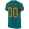 Custom Teal Old Gold-Black Mesh Authentic Football Jersey