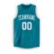Custom Teal White Round Neck Basketball Jersey
