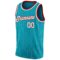 Custom Teal White Pinstripe White-Red Authentic Basketball Jersey