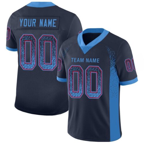 tennessee_0029 Custom Navy Powder Blue-Red Drift Fashion Football Jersey