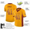 washington_0046-1 Custom Gold Burgundy-White Drift Fashion Football Jersey