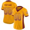 washington_0046 Custom Gold Burgundy-White Drift Fashion Football Jersey