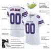 Custom White Royal-Red Mesh Authentic Football Jersey