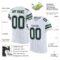 Custom White Navy-Neon Green Mesh Authentic Football Jersey