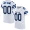white_0020 Custom White Navy-Powder Blue Mesh Authentic Football Jersey