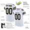 Custom White Black-Old Gold Mesh Authentic Football Jersey