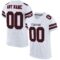 white_0025 Custom White Black-Red Mesh Authentic Football Jersey