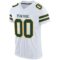 white_0026-2 Custom White Green-Gold Mesh Authentic Football Jersey