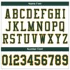 Custom White Green-Gold Mesh Authentic Football Jersey
