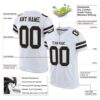 Custom White Black-Vegas Gold Mesh Authentic Football Jersey