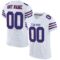 white_0039 Custom White Royal-Red Mesh Authentic Football Jersey