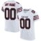 white_0040 Custom White Black-Red Mesh Authentic Football Jersey