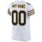 white_0042-3 Custom White Black-Gold Mesh Authentic Football Jersey