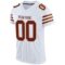 Custom White Burgundy-Gold Mesh Authentic Football Jersey
