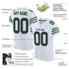 Custom White Navy-Neon Green Mesh Authentic Football Jersey