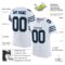 white_0048-1 Custom White Black-Panther Blue Mesh Authentic Football Jersey