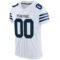 white_0048-2 Custom White Black-Panther Blue Mesh Authentic Football Jersey