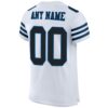 Custom White Black-Panther Blue Mesh Authentic Football Jersey