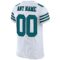white_0051-3 Custom White Teal-Black Mesh Authentic Football Jersey